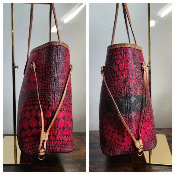 Louis Vuitton Monogram Kusama Waves Neverfull MM Red - Picture 16 of 16